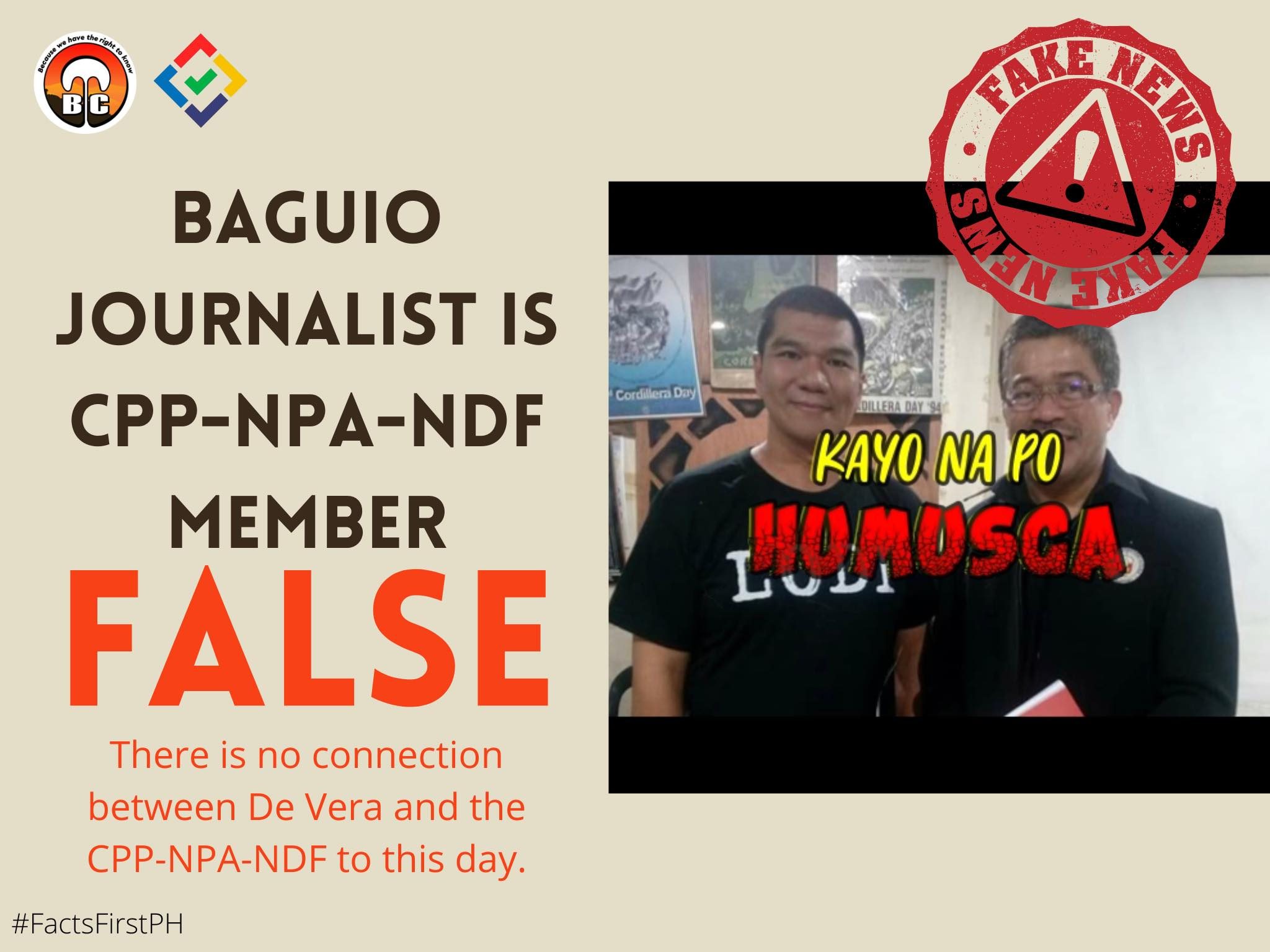 FACT CHECK: Baguio journalist is CPP-NPA-NDF member #FactsFirstPH